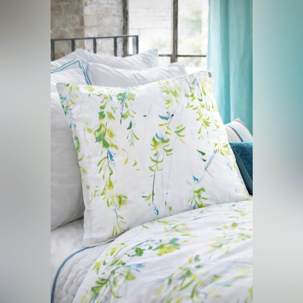 Designers Guild Willow Acacia European Sham 26" x 26" Linen Cotton Pillowcase